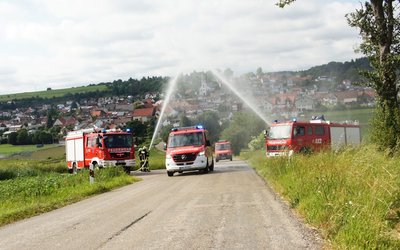 Wassertaufe für neues Feuerwehrauto